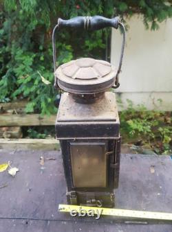 Antique Oil Lamp Rail Way Lamp J. C. Lord For Restoration Or Spares