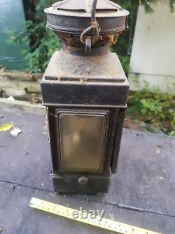 Antique Oil Lamp Rail Way Lamp J. C. Lord For Restoration Or Spares