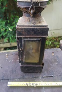 Antique Oil Lamp Rail Way Lamp J. C. Lord For Restoration Or Spares