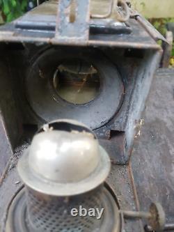 Antique Oil Lamp Rail Way Lamp J. C. Lord For Restoration Or Spares