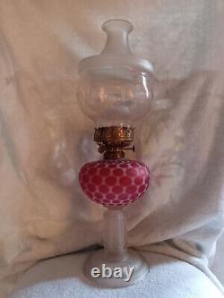 Antique Oil Lamp Rare 3 Burner Coin Dot