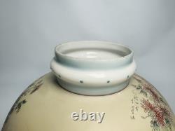 Antique Oil Lamp Shade Hand-Painted Pansies Flowers Mt. Washington Glass GUC