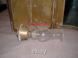 Antique Oil Lamp, Starboard Maritime Lantern, Antique Brass
