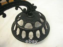 Antique Oil Lamp Wall Bracket Mercury Glass Reflector Fluid Socony Light Kero