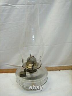 Antique Oil Lamp Wall Bracket Mercury Glass Reflector Fluid Socony Light Kero