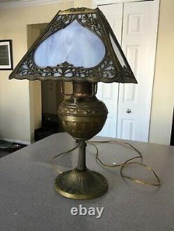 Antique Oil To Electric deco Lamp EM And Co
