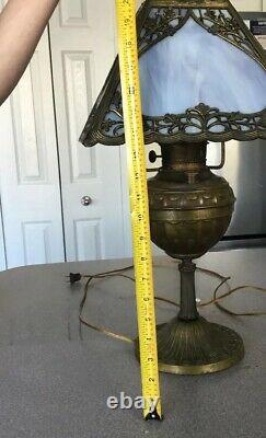 Antique Oil To Electric deco Lamp EM And Co