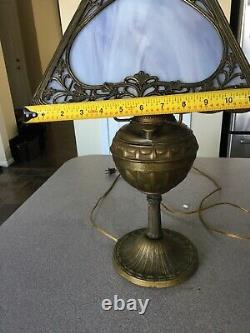 Antique Oil To Electric deco Lamp EM And Co