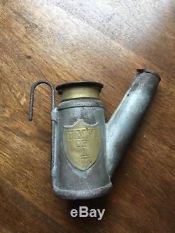 Antique Oil Wick Coal Miners Mining Cap Lamp United Mine Workers Of America