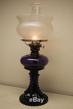 Antique Old French Kerosene Oil Gwtw Eapg Roses Parlor Banquet Victorian Lamp