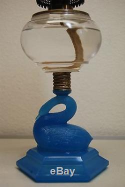 Antique Old Kerosene Oil Atterbury Boston Sandwich Glass Victorian Eapg Lamp