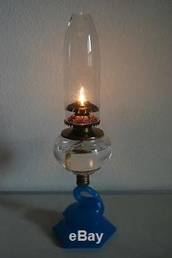 Antique Old Kerosene Oil Atterbury Boston Sandwich Glass Victorian Eapg Lamp