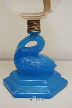 Antique Old Kerosene Oil Atterbury Boston Sandwich Glass Victorian Eapg Lamp