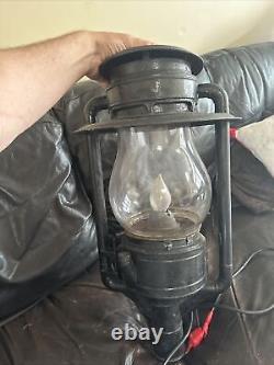Antique Old Rare C. T Ham Mfg No 9 Globe Street Oil Lantern Lamp Light USA