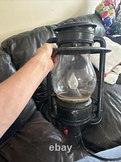 Antique Old Rare C. T Ham Mfg No 9 Globe Street Oil Lantern Lamp Light USA