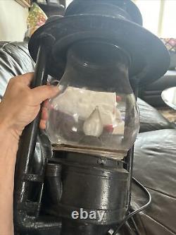 Antique Old Rare C. T Ham Mfg No 9 Globe Street Oil Lantern Lamp Light USA