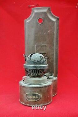 Antique Old Vtg Copper Kerosene Oil Wick Burner Lamp J. Hinks & Son Birmingham