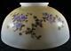 Antique Opal Glass Hanging Oil Lamp Dome Shade 14 1/8 Rim Periwinkle Cornflower