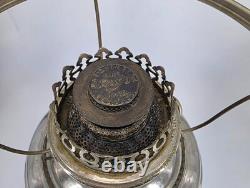 Antique Original Rayo Center Draft Kerosene Oil Lamp with Flame Spreader 1885
