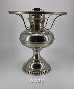 Antique Original Rayo Center Draft Kerosene Oil Lamp with Flame Spreader 1885