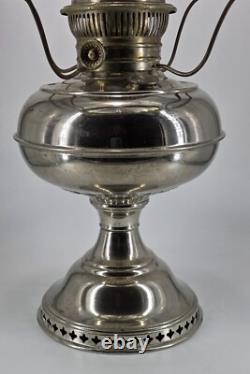 Antique Original Rayo Center Draft Kerosene Oil Lamp with Flame Spreader 1885