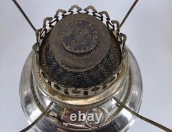 Antique Original Rayo Center Draft Kerosene Oil Lamp with Flame Spreader 1885