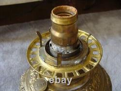 Antique Ornate Pierced B&H Bradley Hubbard Banquet Parlor Converted Oil Lamp