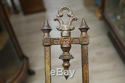 Antique Ornate Victorian Cast Iron 2 Arms Oil Lamp Chandelier With Great Oil Lam
