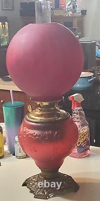 Antique PLB&G CO PITTSBURGH LAMP & GLASS CO SUCCESS OIL LAMP 25
