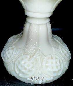 Antique PRINCE EDWARD Oil Kerosene Sewing Lamp THURO 1 p 279 Opaque White Glass