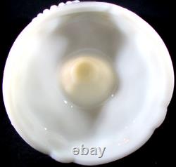 Antique PRINCE EDWARD Opaque White Glass Oil Kerosene Massive Sewing Lamp THURO