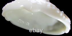 Antique PRINCE EDWARD Opaque White Glass Oil Kerosene Massive Sewing Lamp THURO