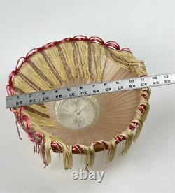 Antique P&A Art Deco Victorian Boudoir Beaded Fringe Oil Converted Electric Lamp