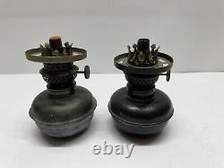 Antique P&A Victor Oil Lamp Fonts + Burner for bracket lamp Threads 3/4 Mini