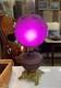Antique Parlor Lamp Electric Oil Lamp Purple Beautiful