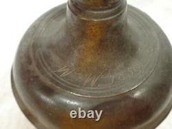 Antique Pewter Oil Lamp c. 1859 with Wick Snuffer