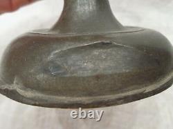 Antique Pewter Oil Lamp c. 1859 with Wick Snuffer