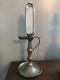 Antique Pewter Whale Oil Clock Lamp circa early to mid 1800s