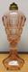 Antique Pink Coinspot/Coindot Pressed Glass Oil Lamp C1840