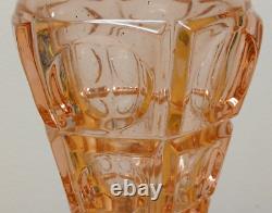 Antique Pink Coinspot/Coindot Pressed Glass Oil Lamp C1840