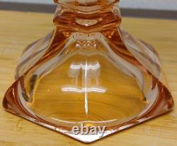 Antique Pink Coinspot/Coindot Pressed Glass Oil Lamp C1840