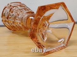 Antique Pink Coinspot/Coindot Pressed Glass Oil Lamp C1840
