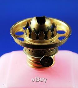 Antique Pink Satin ROSE Miniature Oil Lamp by Fostoria and Consolidated, S1-385