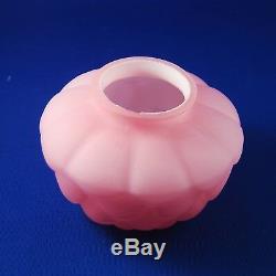 Antique Pink Satin ROSE Miniature Oil Lamp by Fostoria and Consolidated, S1-385