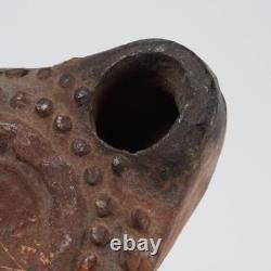 Antique Possibly Ancient Byzantine Roman Terracotta Oil Lamp 3.5l 2.25w