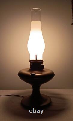 Antique Pre-Aladdin Plume & Atwood Brass Oil Lamp #5093 Converted