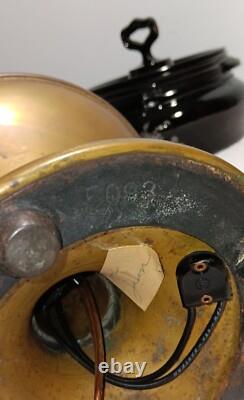 Antique Pre-Aladdin Plume & Atwood Brass Oil Lamp #5093 Converted