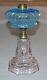 Antique Pride Oil Lamp Light Blue / Clear 12-1/2 To Top Of Collar For #2 Burner