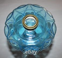 Antique Pride Oil Lamp Light Blue / Clear 12-1/2 To Top Of Collar For #2 Burner