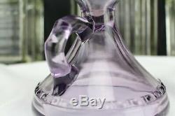 Antique Purple 1890's Glass Oil Finger Hand Lamp/Lantern #1 Brass Insert